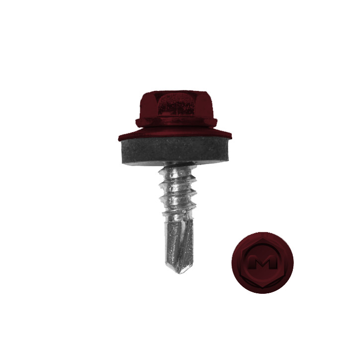 Саморез по металлу Daxmer 5,5х19 (250шт) сверло №3 RAL 3005