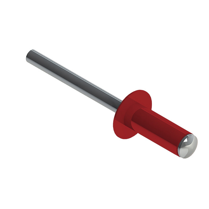 Заклёпка вытяжная 4,8х12 RAL 3020 (10х500 шт) ал/нерж