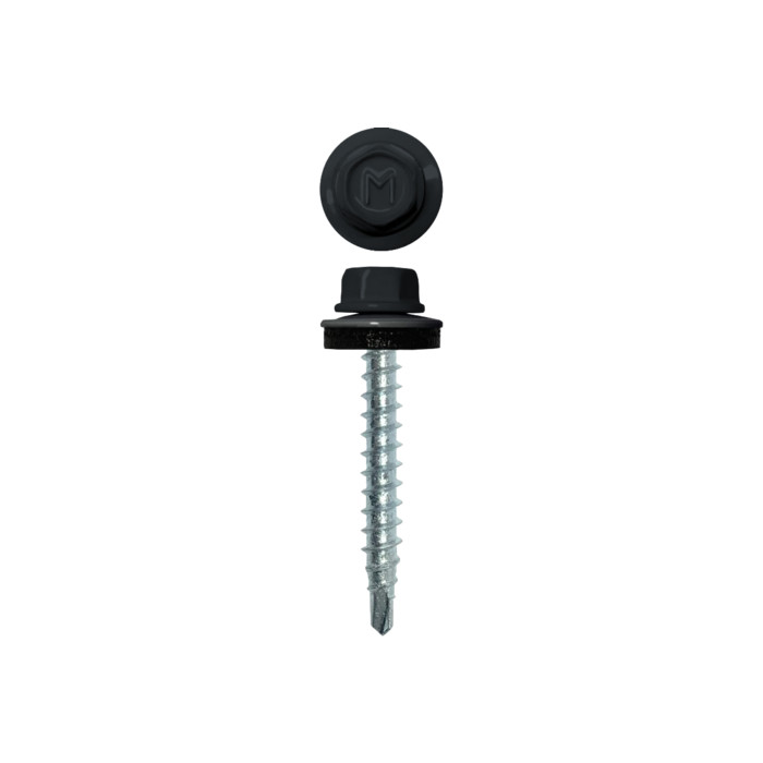 Саморез кровельный Daxmer 4,8х35 RAL 7016 (250) сверло №1