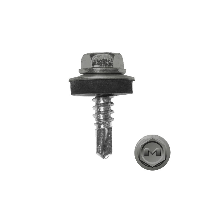 Саморез по металлу Daxmer 5,5х19 (250шт) сверло №3 RAL 9007